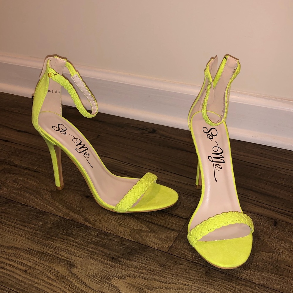 Vibrant Lime Green Heels